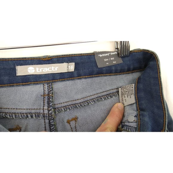 New Tractr "Brittany" Denim Shorts | Slim/Fit, Womens - Picture 5 of 5